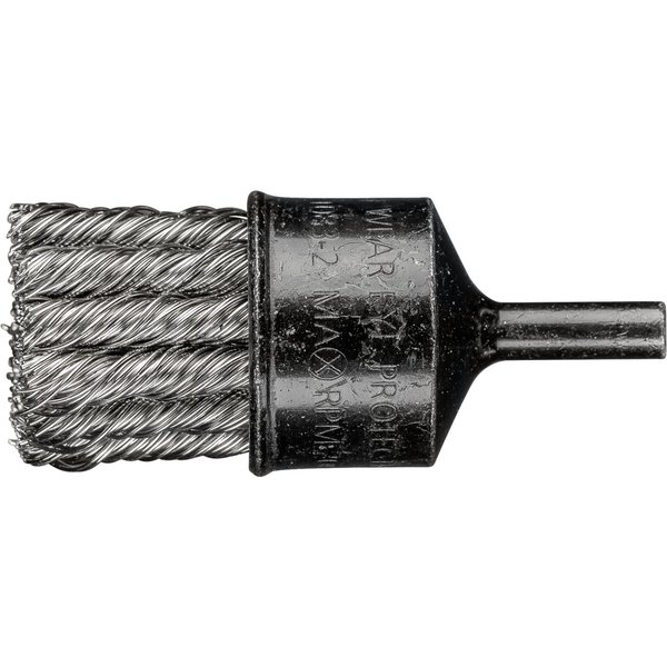 Pferd 1'' PSF Knot End Brush - .020 SS Wire, 1/4" Shank 764381